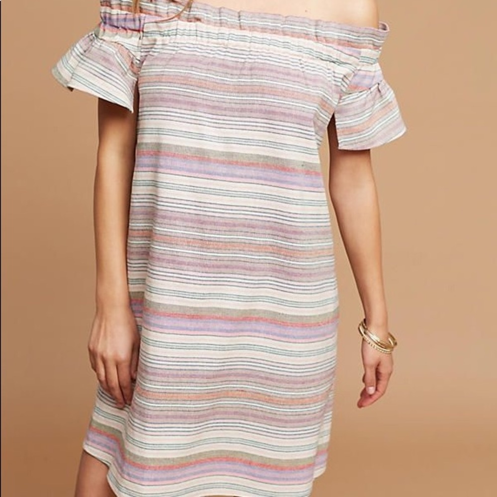 Anthropologie Textured Off-the-Shoulder Dress